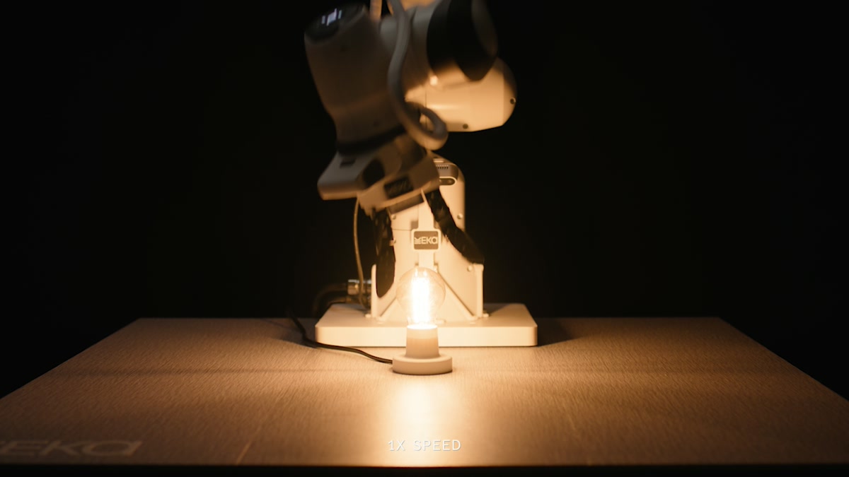 Close-up of robotic hand holding object